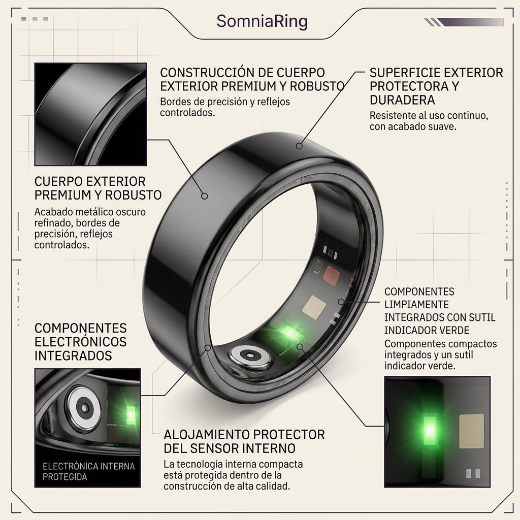 Materiales y construcción del Anillo Inteligente SomniaRing